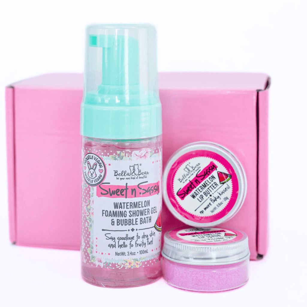 Sweet n’ Sassy: Travel-Size Shower & Lip Care Set