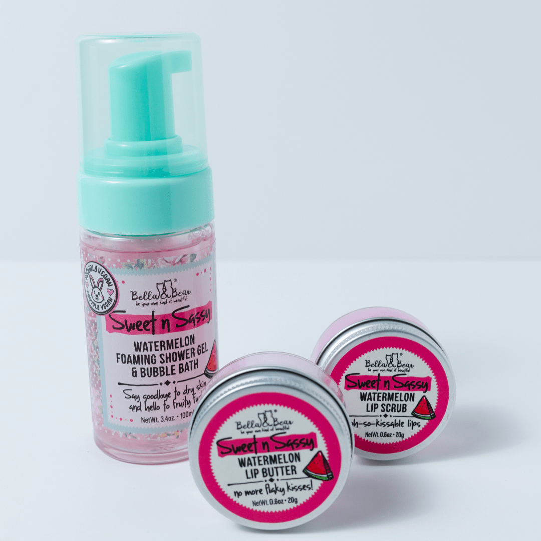 Sweet n’ Sassy: Travel-Size Shower & Lip Care Set