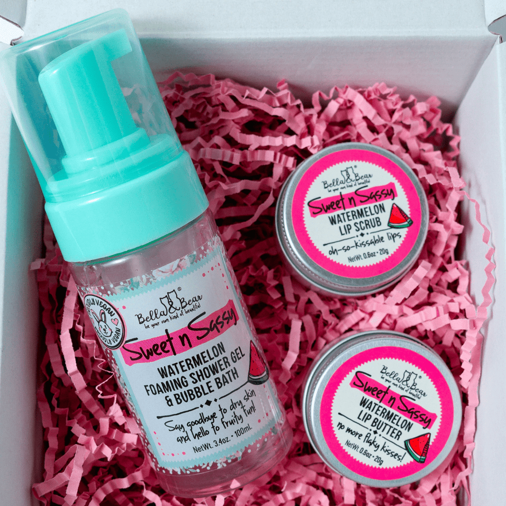 Sweet n’ Sassy: Travel-Size Shower & Lip Care Set