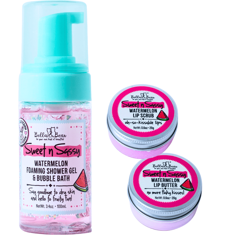 Sweet n’ Sassy: Travel-Size Shower & Lip Care Set